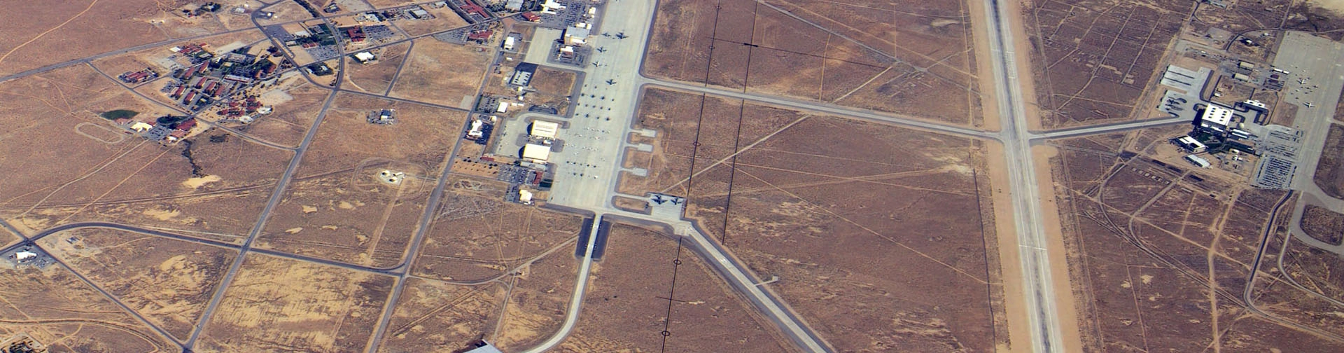 Vue aérienne de la base d'Edwards en Californie
