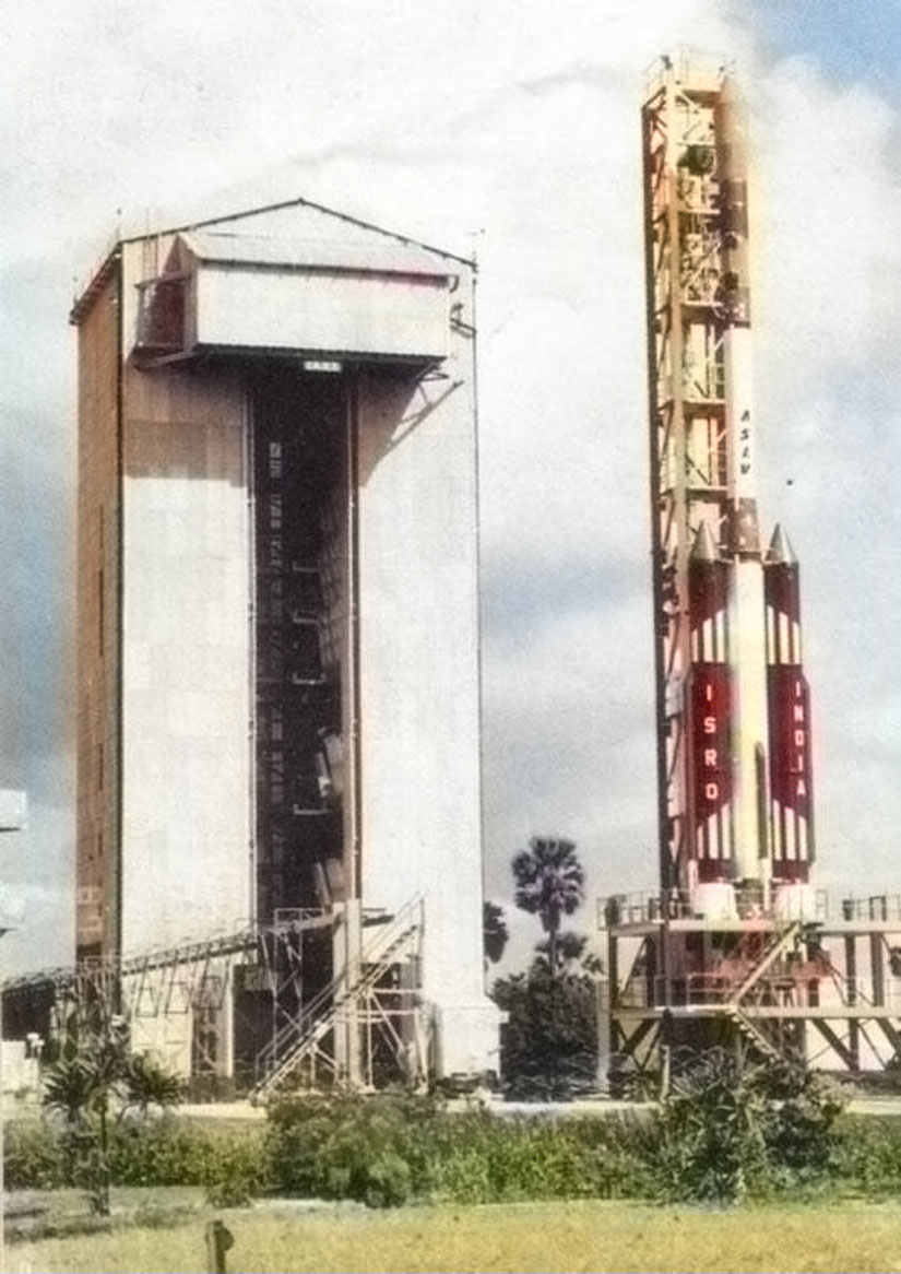 La fusée ASLV avant son lancement