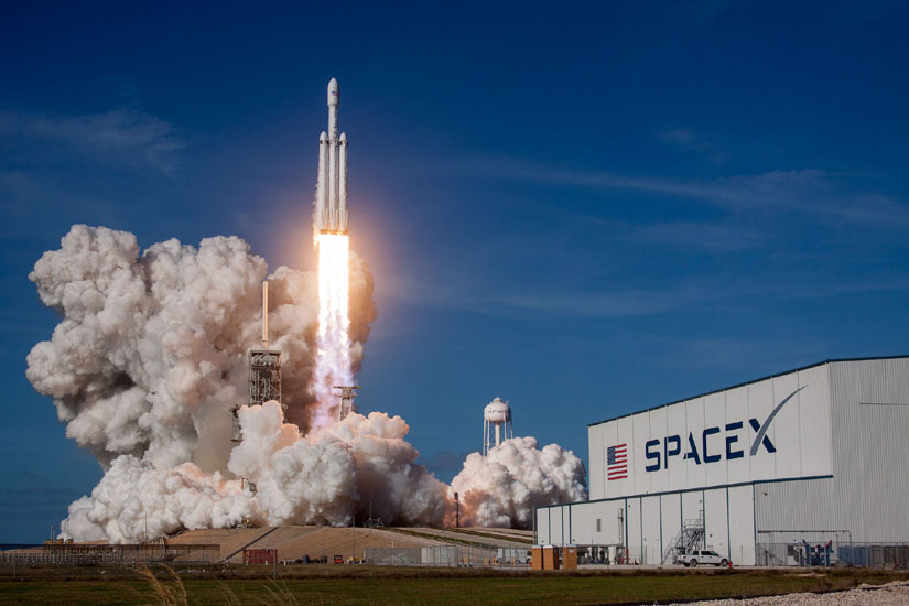 Lancement de la fusée Falcon Heavy