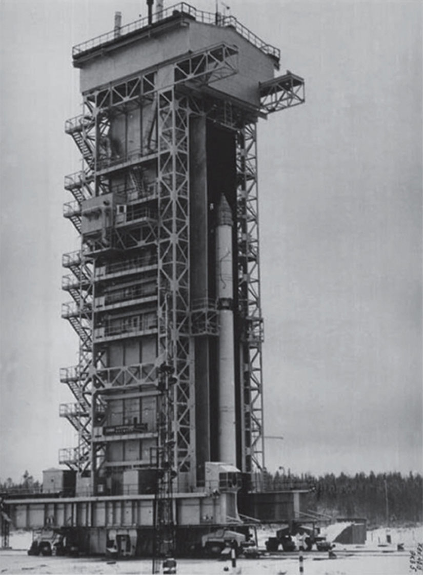 La fusée Kosmos 2 avant son lancement