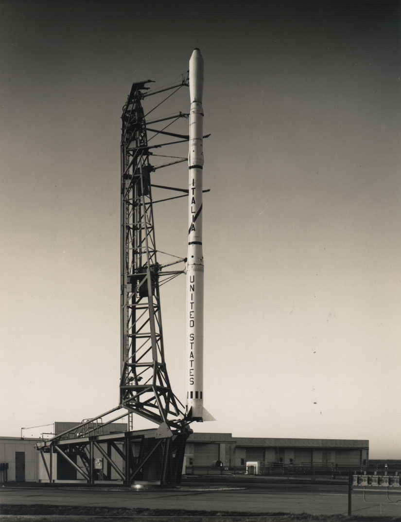 La fusée Scout X-4 avant son lancement