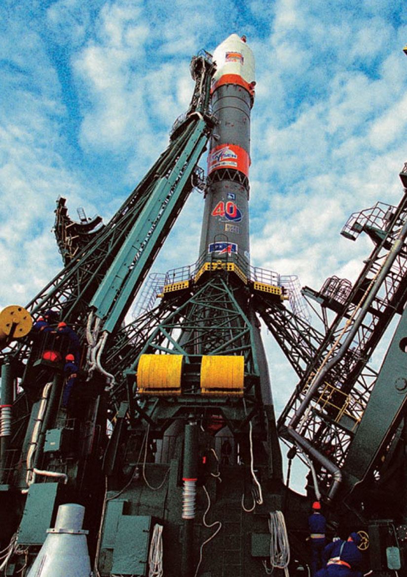 La fusée Soyuz U/Ikar avant son lancement
