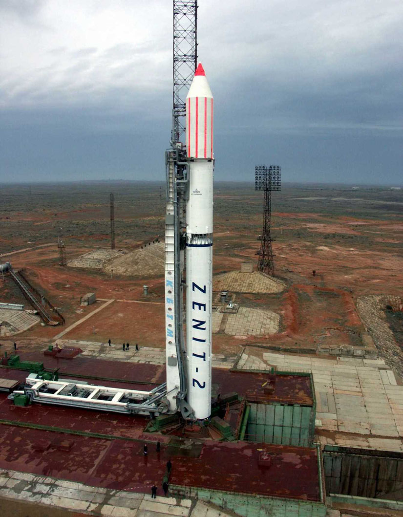 La fusée Zenit 2 à Baïkonour