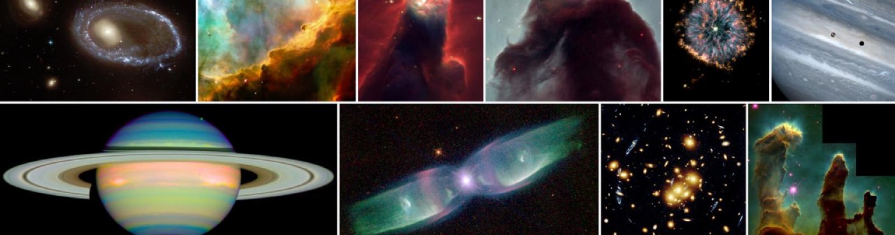 Compilation d'images de l'Univers prises par Hubble
