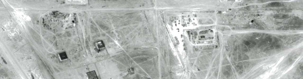 Le centre d'essais de missiles antibalistiques Sary Shagan vu par satellite