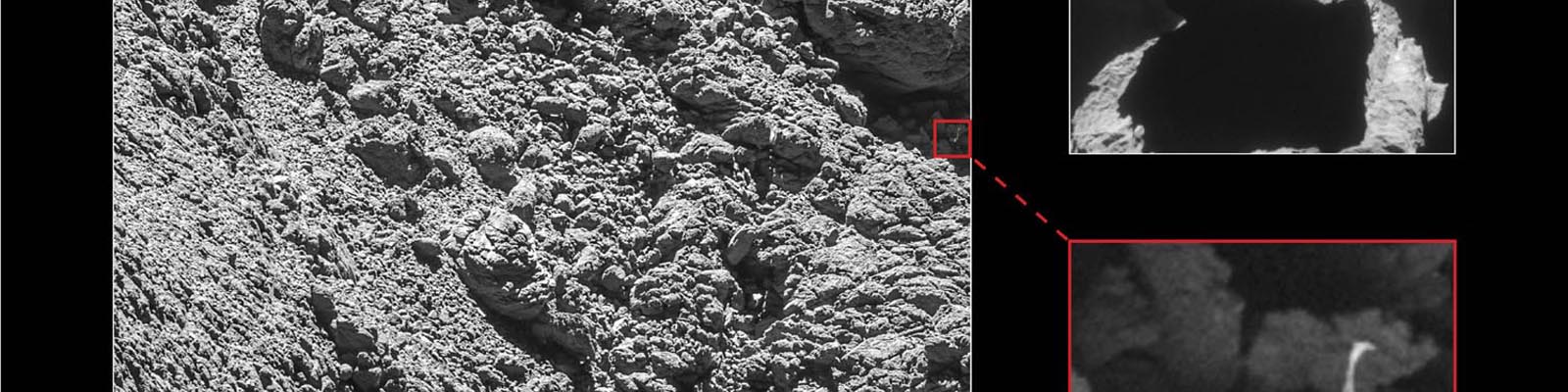 Vue de l'atterrisseur Philae sur la comète 67P/Churyumov-Gerasimenko