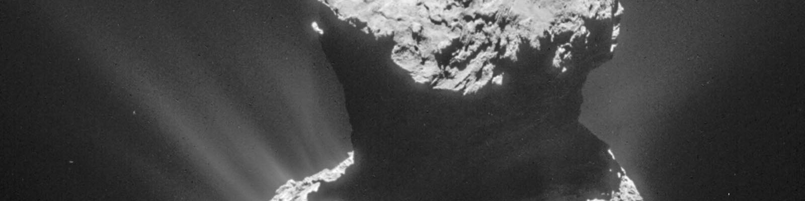 Vue de l'activité sur la comète 67P/Churyumov-Gerasimenko