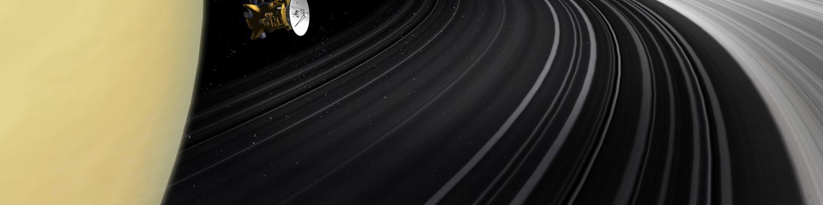 Cassini traversant les anneaux de Saturne