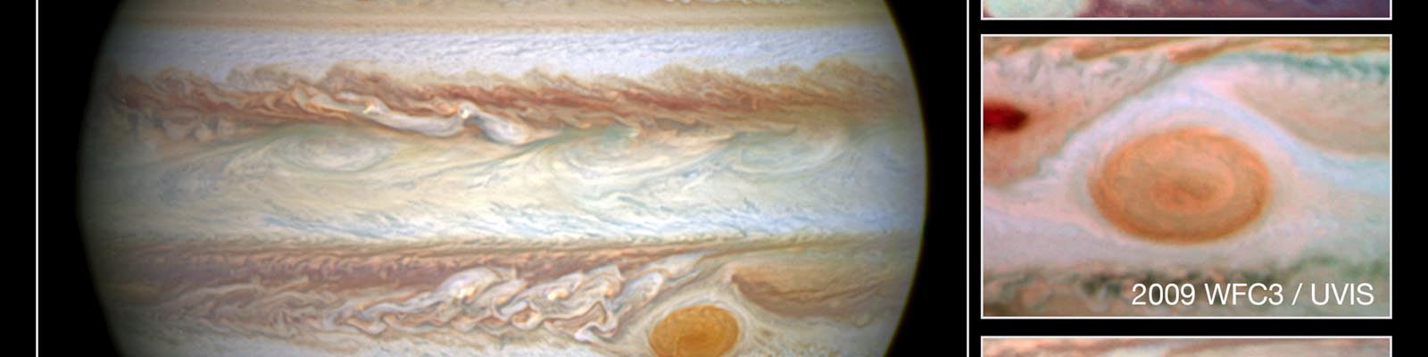 Gros plan sur la Grande Tache Rouge de Jupiter