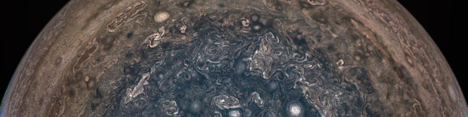 Détails en couleurs de la planète Jupiter