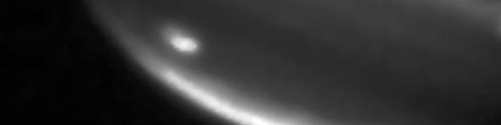 Image infrarouge d'un impact sur Jupiter