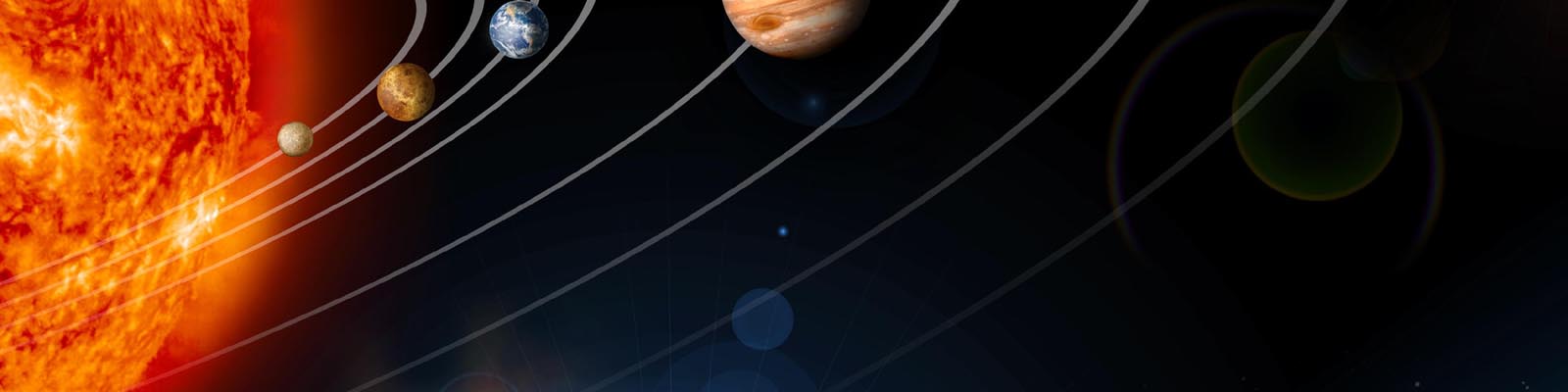 Représentation graphique du système solaire
