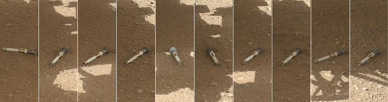 Echantillons déposés par le rover Perseverance