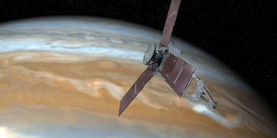 Survol de Jupiter par la sonde Juno