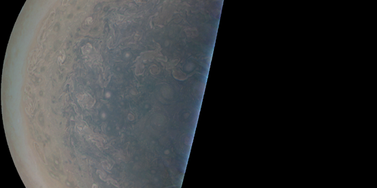 Jupiter photographiée par la sonde Juno