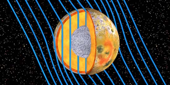 Vue intérieure de Io, une des lunes de Jupiter