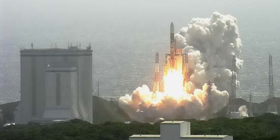 Lancement de la sonde Kaguya par la fusée H-IIA
