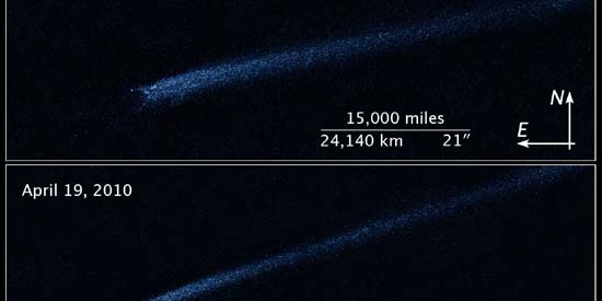 Collision entre deux astéroïdes photographiée par Hubble