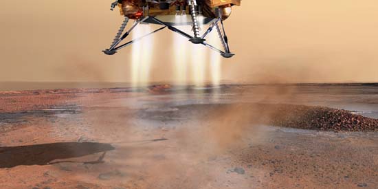 Atterrissage de Phoenix sur la planète Mars