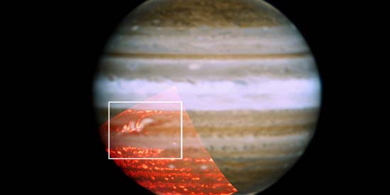 Image infrarouge de l'atmosphère de Jupiter