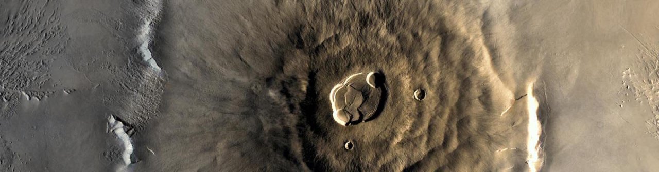 Volcan Olympus Mons sur la planète Mars