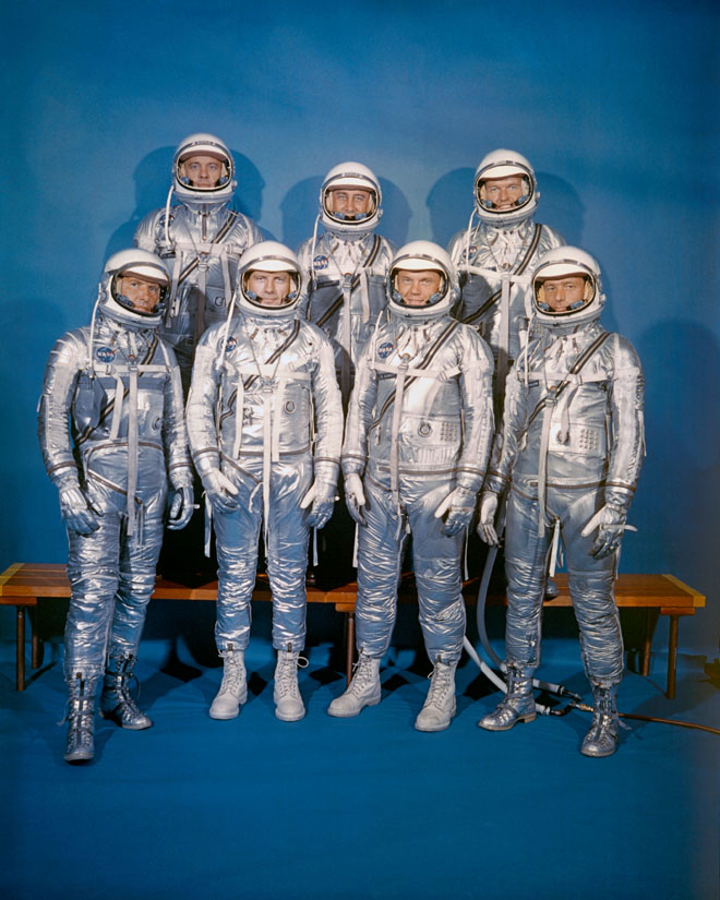 Les sept premiers astronautes de la NASA